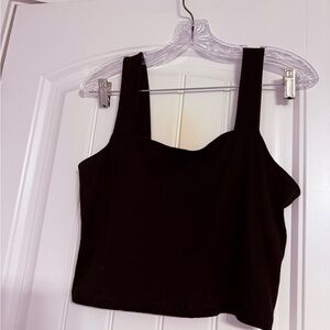 American Eagle Outfitters Black Crop Top